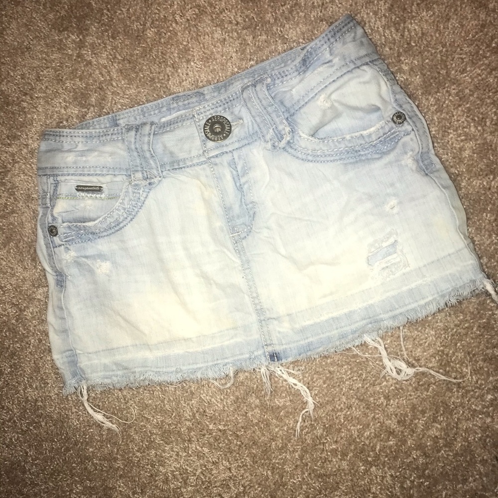 Light Denim Aeropostale Mini Skirt